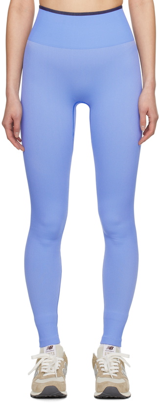 Photo: Outdoor Voices Blue Seamless 7/8 Leggings