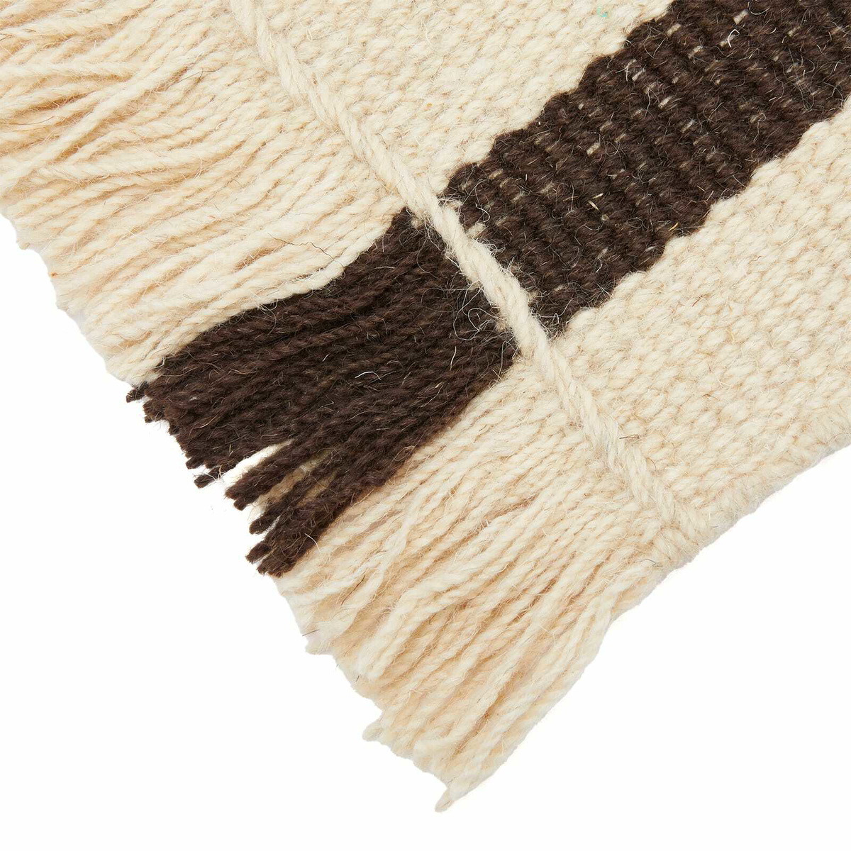 ferm LIVING Calm Kelim Mat - 50x70cm in Off-White/Coffee 