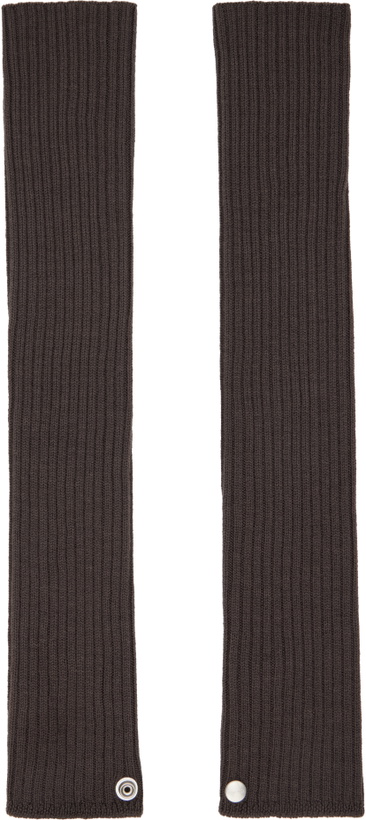 Photo: Rick Owens Brown Concordians Rasato Knit Arm Warmers