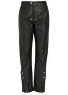 Rick Owens Motopants Panelled Leather Trousers Black