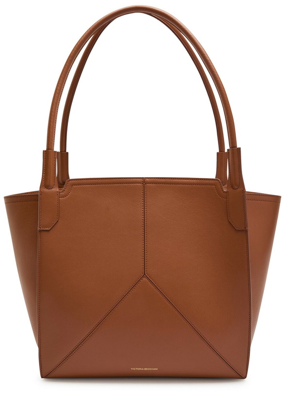 Photo: Victoria Beckham Victoria Panelled Leather Tote bag - Tan - One Size