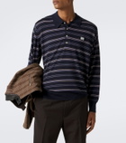 Wales Bonner Beam striped wool polo sweater