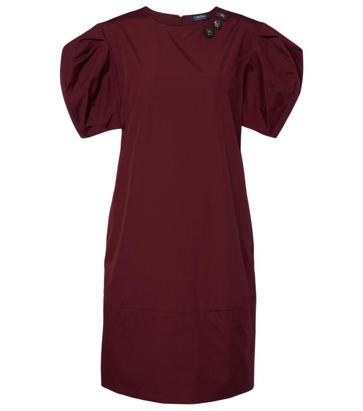 Photo: 'S Max Mara Puff-sleeve cotton poplin minidress