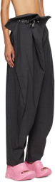 JW Anderson Gray Padlock Strap Trousers