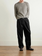 AGOLDE - Slater Straight-Leg Pleated Cotton-Twill Trousers - Black