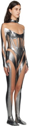Mugler Silver Iconic Jumpsuit