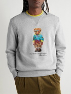 Polo Ralph Lauren - Printed Cotton-Blend Jersey Sweatshirt - Gray