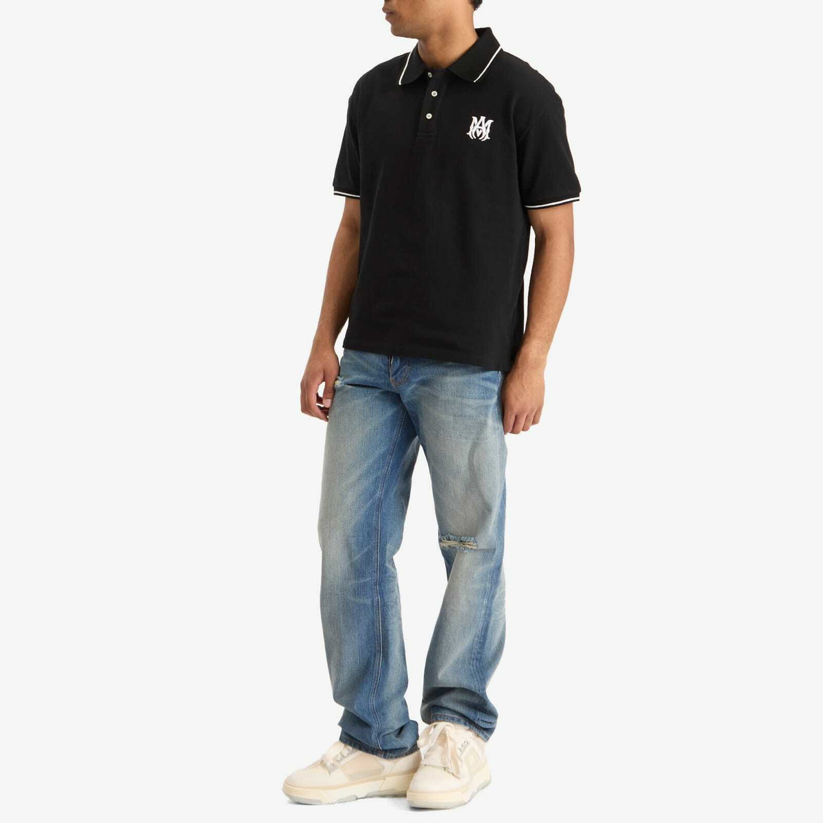 AMIRI Men's MA Core Logo Polo in Black