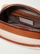 BRUNELLO CUCINELLI - Leather-Trimmed Nylon Wash Bag