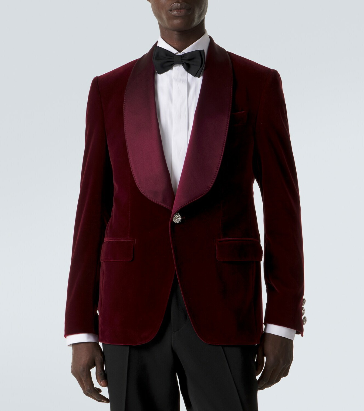 Dolce&Gabbana Cotton-blend velvet tuxedo jacket