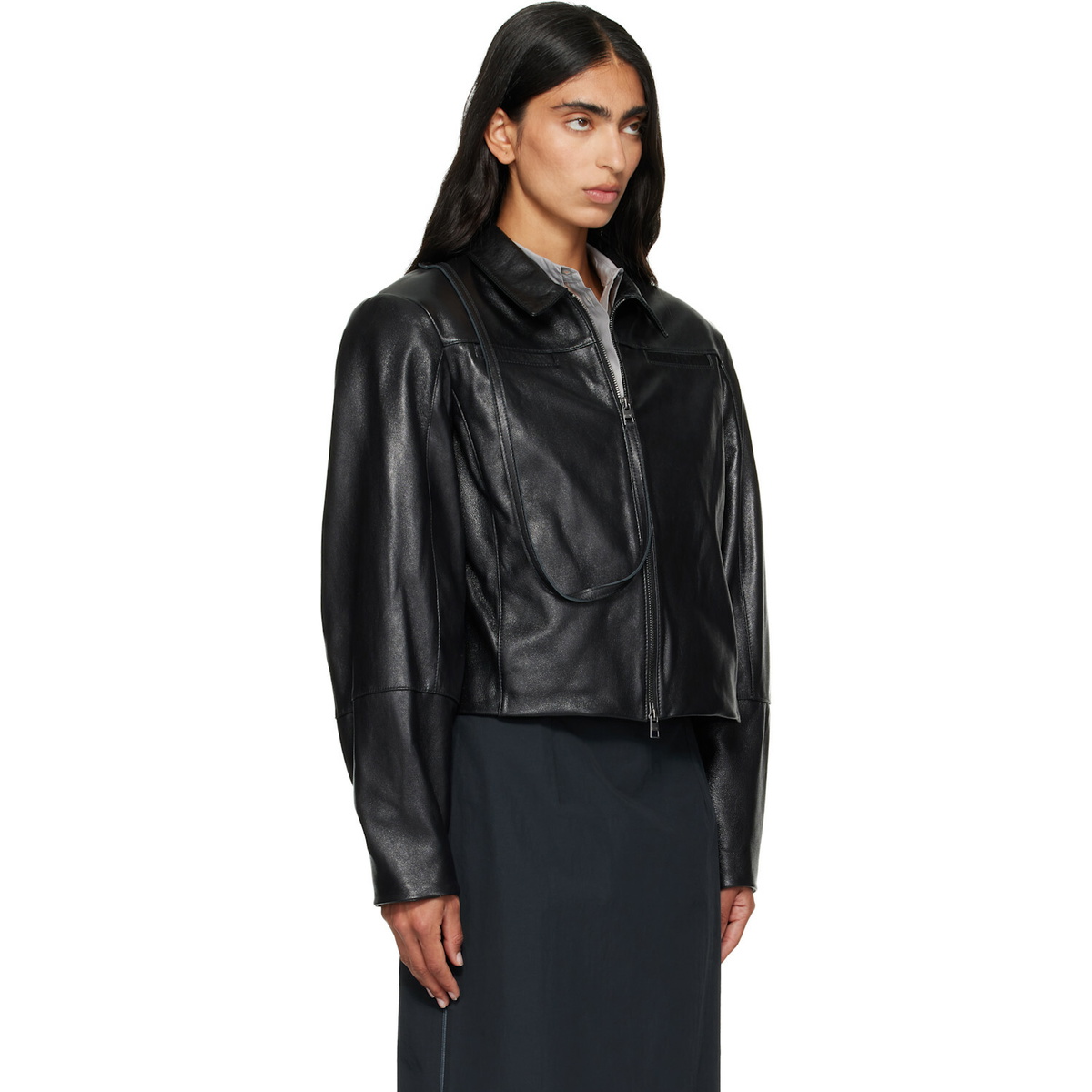 Paloma Wool Black Banui Leather Jacket