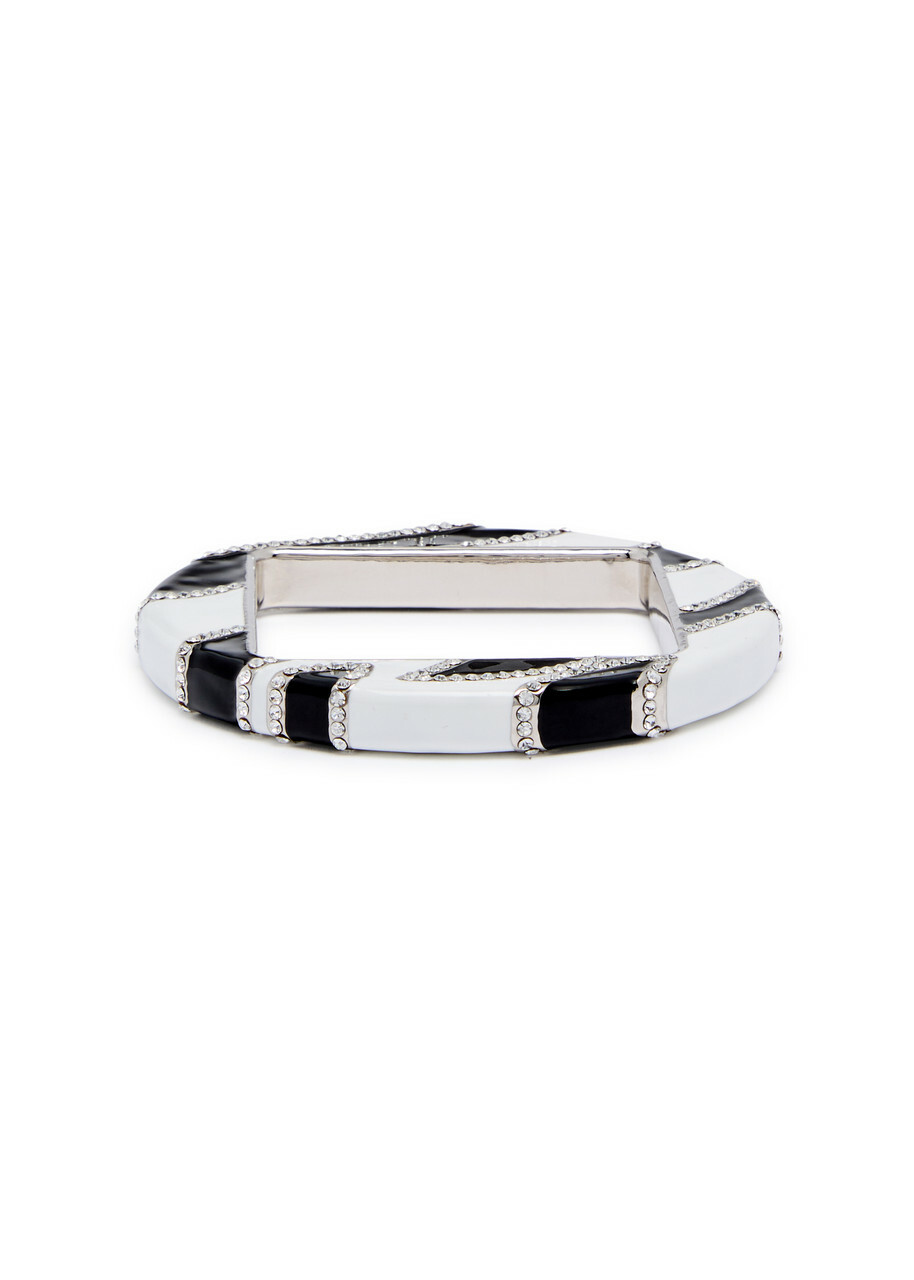 Jacquemus Le Bracelet Rond Zebra Enamelled Bracelet - Black - One Size