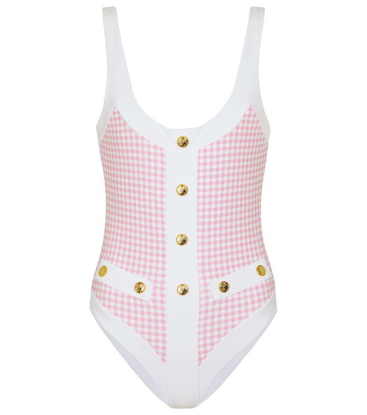 Photo: Caroline Constas Sailor checked swimsuit