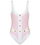 Caroline Constas Sailor checked swimsuit