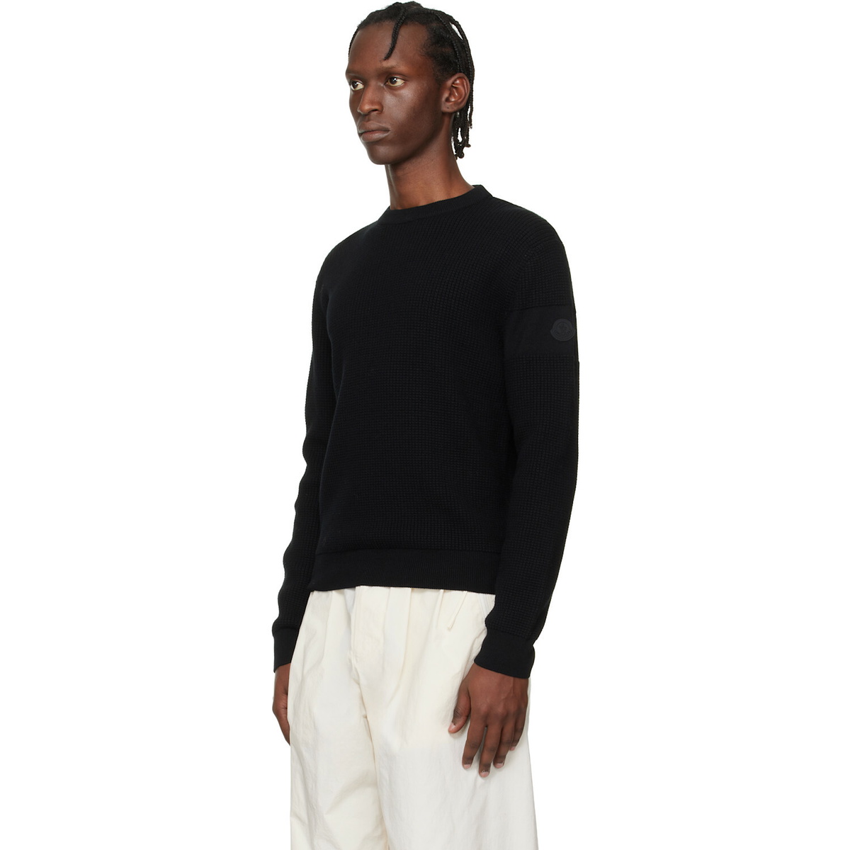 Moncler Black Matt Crewneck Sweater
