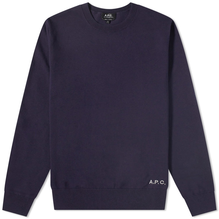 Photo: A.P.C. Kit Logo Crew Knit