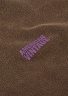 American Vintage Plizzy Logo-print Cotton Sweatshirt Light Brown