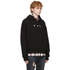Off-White Black and Blue Marker Slim-Fit Hoodie
