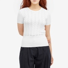 JW Anderson Women's Pointelle Cap Sleeve Top in White
