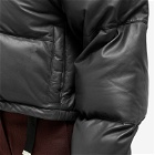 Agolde Women's Edie Leather Puffer Jacket in Black