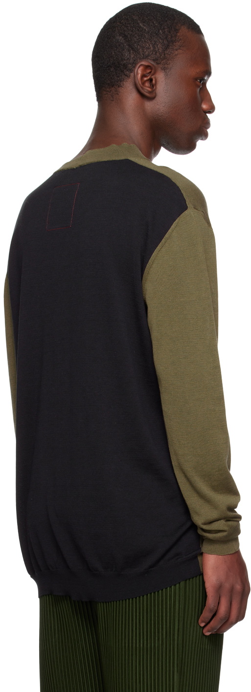 UMA WANG Khaki & Black Duotone Sweater