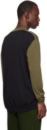 UMA WANG Khaki & Black Duotone Sweater