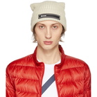 Moncler Off-White Knit Beanie