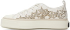 AMIRI Off-White & Gold Glitter Stars Court Low Sneakers