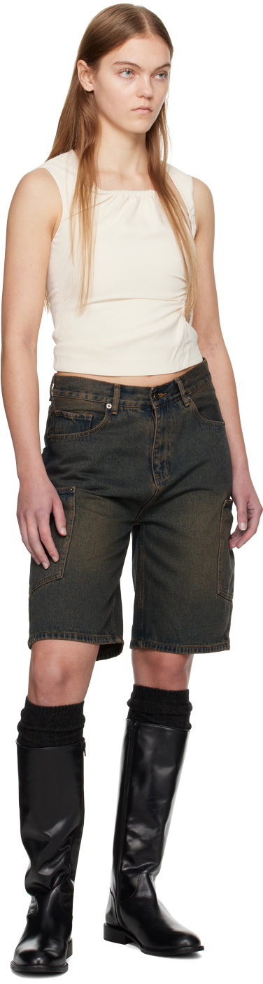 WYNN HAMLYN SSENSE Exclusive Navy Denim Shorts