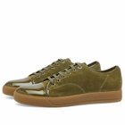 Lanvin Men's DBB1 High Shine Toe Cap Sneaker in Khaki