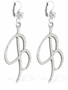 BLUMARINE - Crystal B Logo Drop Earrings