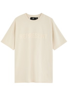 Represent Owners Club Boyfriend Logo Cotton T-shirt Beige