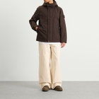 Stone Island Men's Ghost Weatherproof Cotton Canvas Parka Jacket in Dark Brown