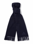 Loro Piana - Logo-Embroidered Fringed Cashmere Scarf