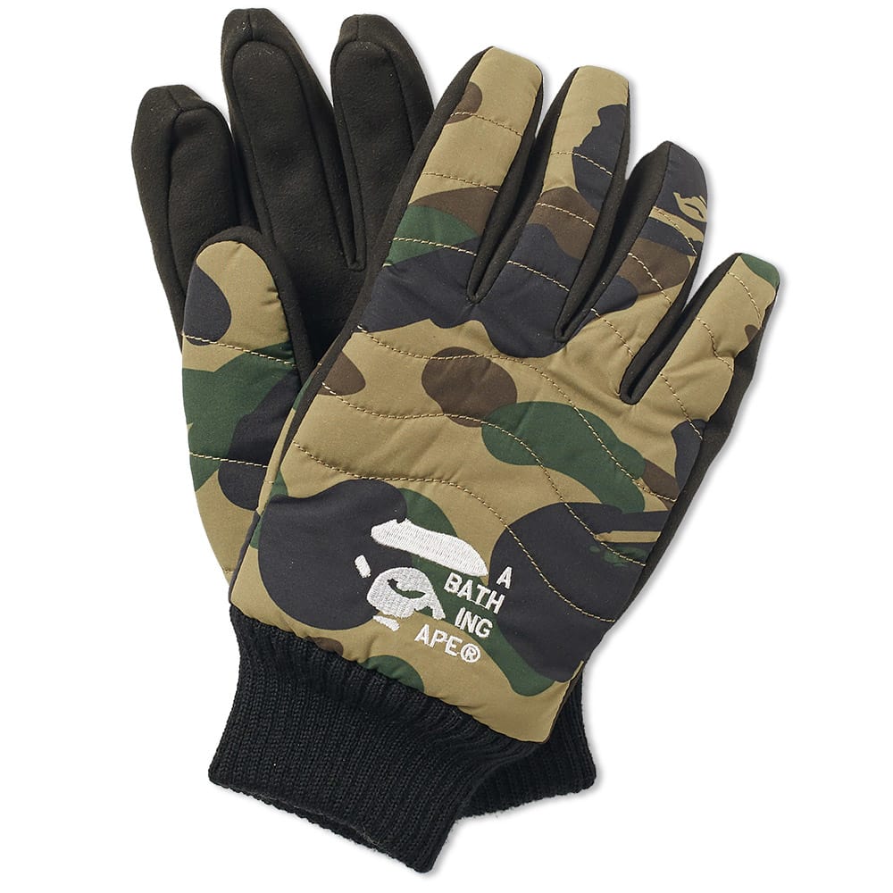 BAPE Khaki Mechanix Edition 1st Camo Gloves A Bathing Ape