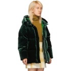 Moncler Green Velvet Butor Down Jacket