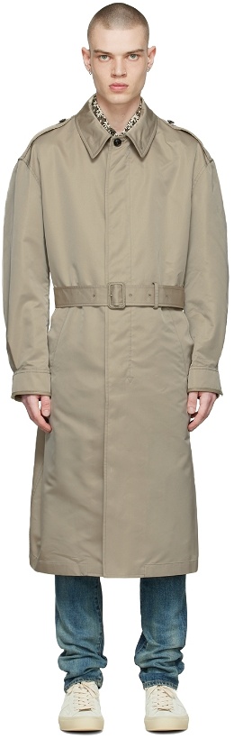 Photo: TOM FORD Beige Polyester Trench Coat