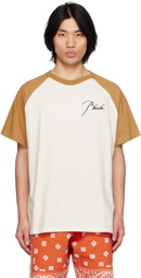 Rhude Off-White & Tan Raglan T-Shirt