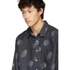 Schnaydermans Blue TV Noise Print Shirt