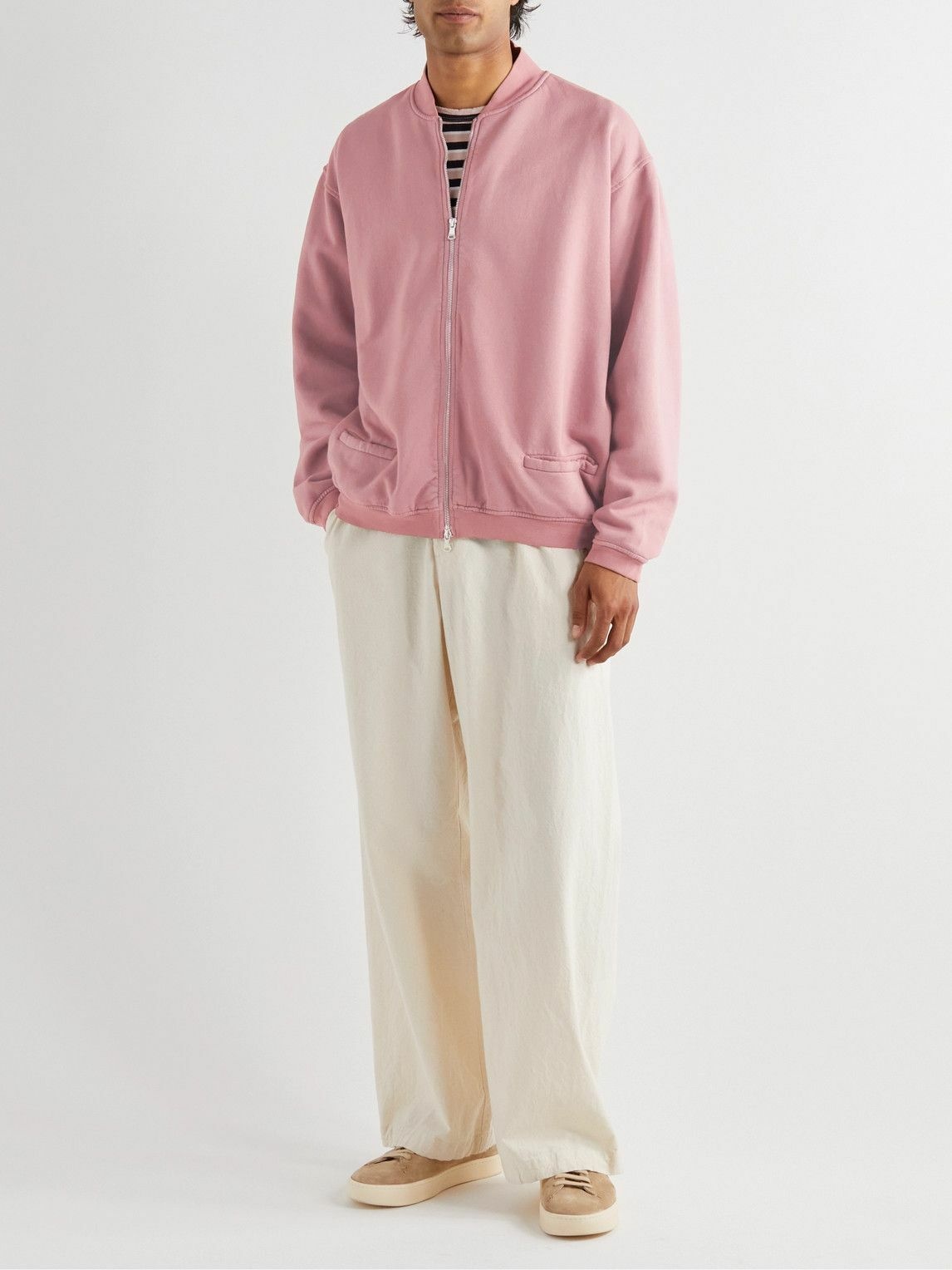 Barena - Cotton-Jersey Bomber Jacket - Pink Barena