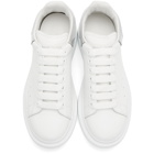 Alexander McQueen White and Silver Oversized Sneakers
