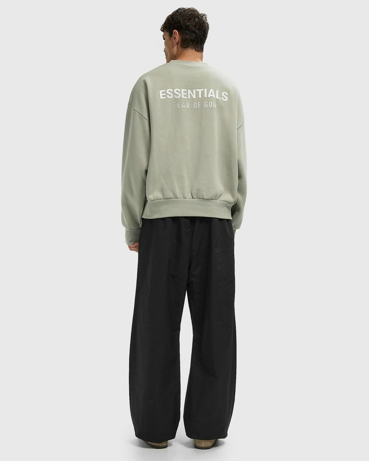 Fear of God Essentials CLASSIC FIT FLEECE CREWNECK Beige Mens ...