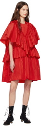Simone Rocha Red Short Ruffle Minidress
