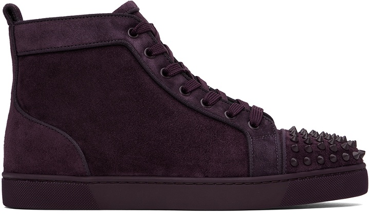 Photo: Christian Louboutin Purple Lou Spikes Sneakers