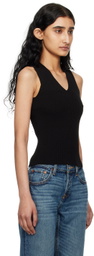 Recto Black Fitted Tank Top