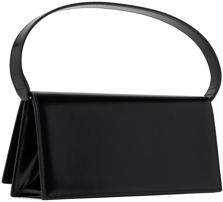 MACH & MACH Black Crystal Bow Baguette Bag