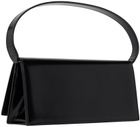 MACH & MACH Black Crystal Bow Baguette Bag