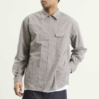 Comme des Garçons Homme Men's Check Triple Layers Shirt in Off White/Brown/Black
