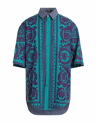 Versace Mens Shirt Emerald in Green