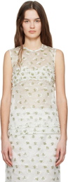 Cecilie Bahnsen White Oksana Tank Top